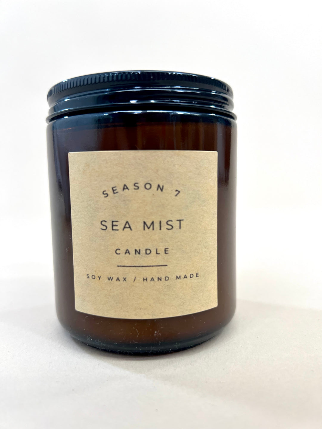 8oz Jar Hand Poured Soy Wax Candle, Sea Mist