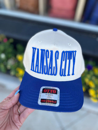 Kansas City Embroidered Canvas Baseball Cap, Royal