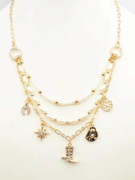 Rodeo Dreams Layered Necklace, Gold