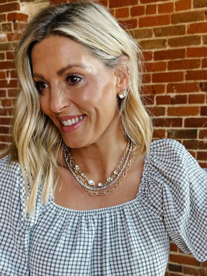 Radiant Layers Mixed Metals Necklace