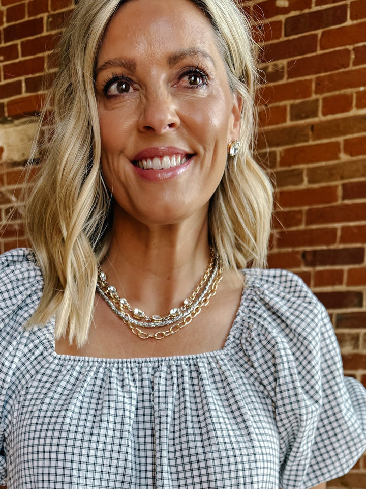 Radiant Layers Mixed Metals Necklace