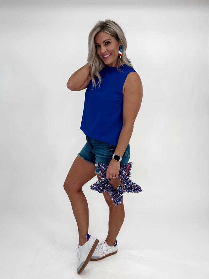 Easy Breezy Sleeveless Top, Royal Blue