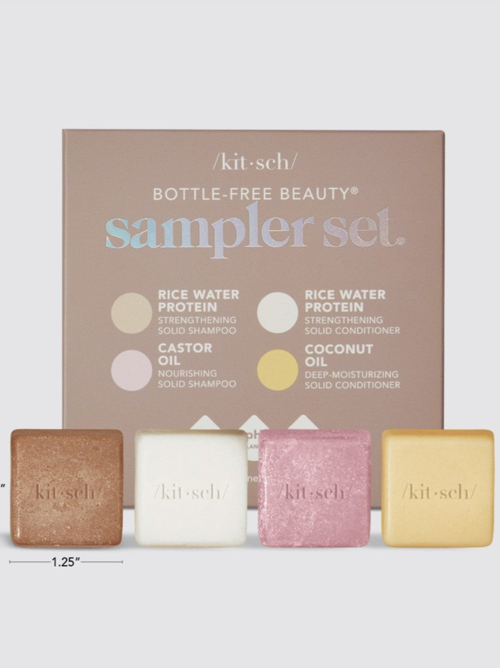 4 Piece Sampler Shampoo and Conditioner Bar Set