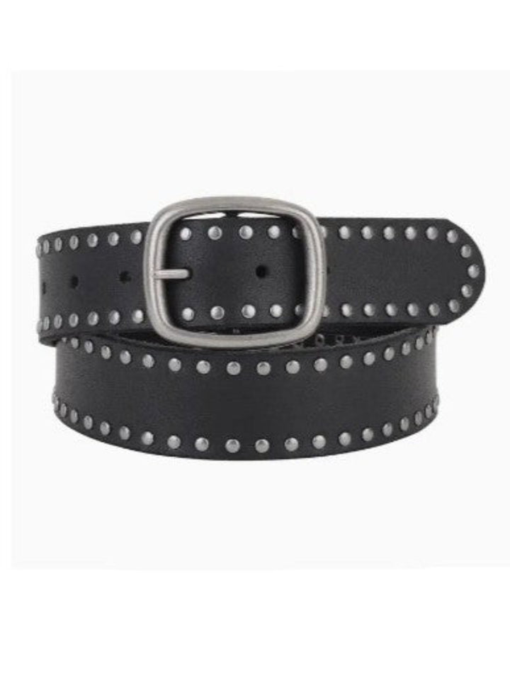 Studded Grunge Belt, Black