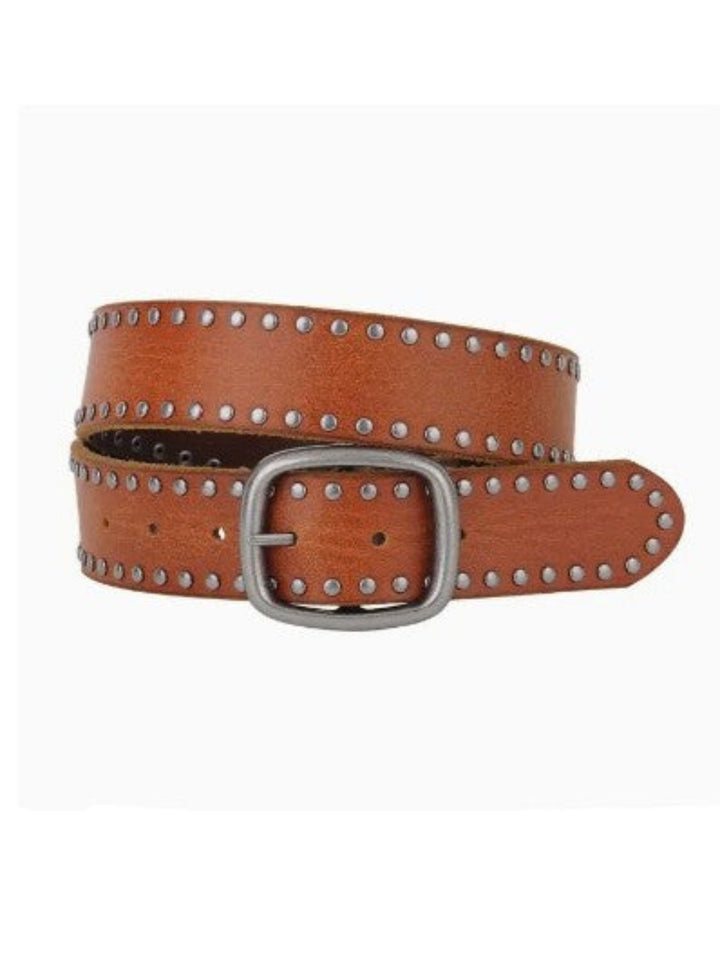 Studded Grunge Belt, Tan
