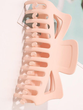 X-Large Matte French Style Claw Clip, Pink