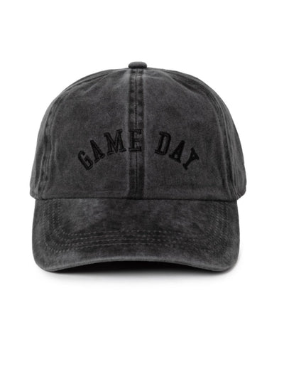 Gameday Embroidered Baseball Hat, Black