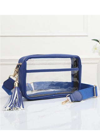 See Me Through Clear Handbag, Royal Blue