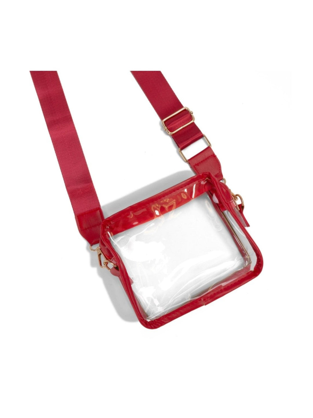 I'll be Squared Clear Crossbody, Red