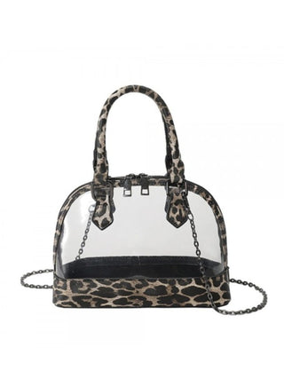 Wild Streak Clear Tote, Brown Leopard