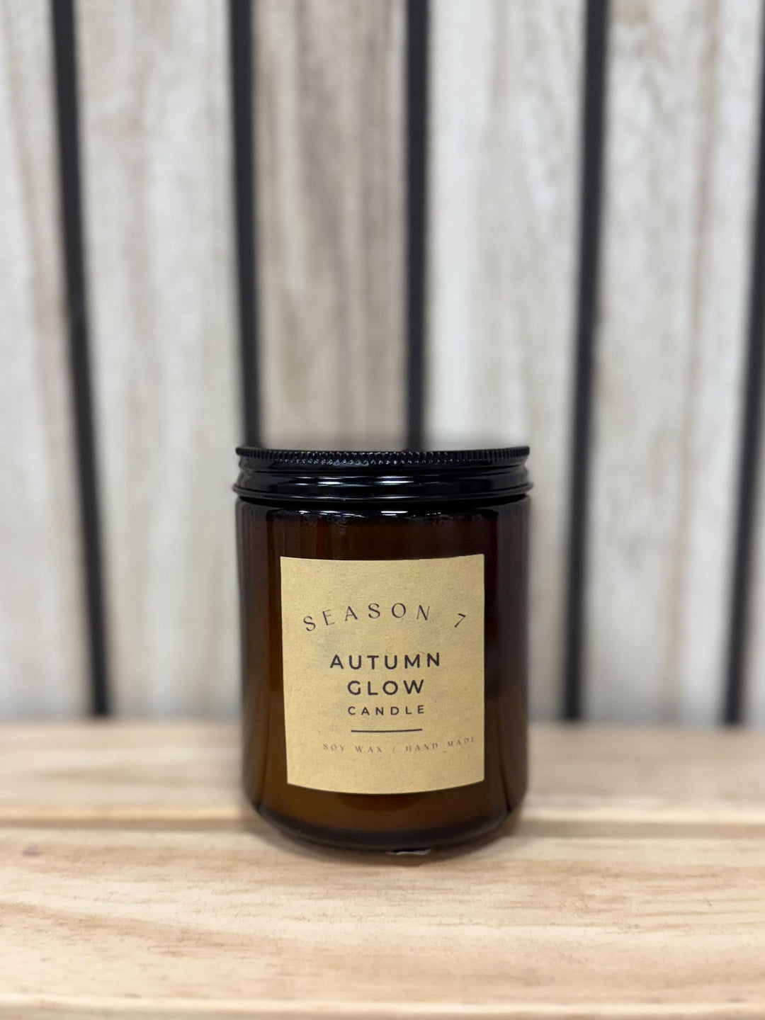 8oz Jar Hand Poured Soy Wax Candle, Autumn Glow