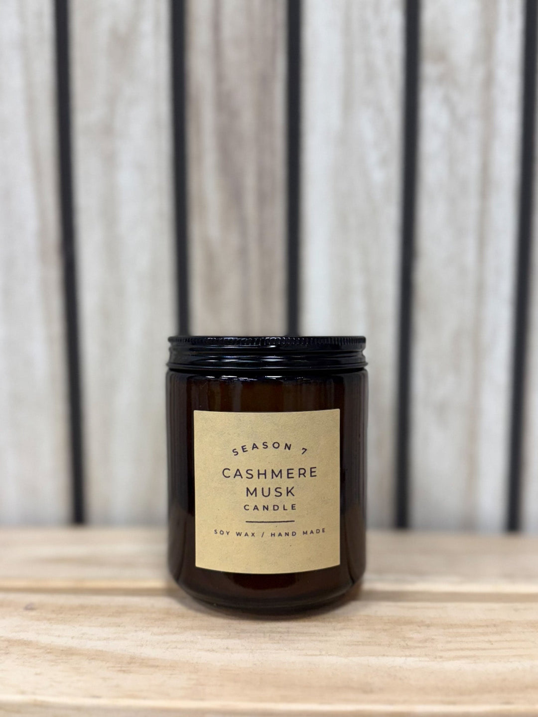 8oz Jar Hand Poured Soy Wax Candle, Cashmere Musk