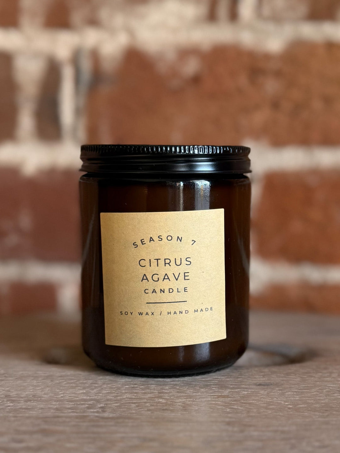 8oz Jar Hand Poured Soy Wax Candle, Citrus Agave