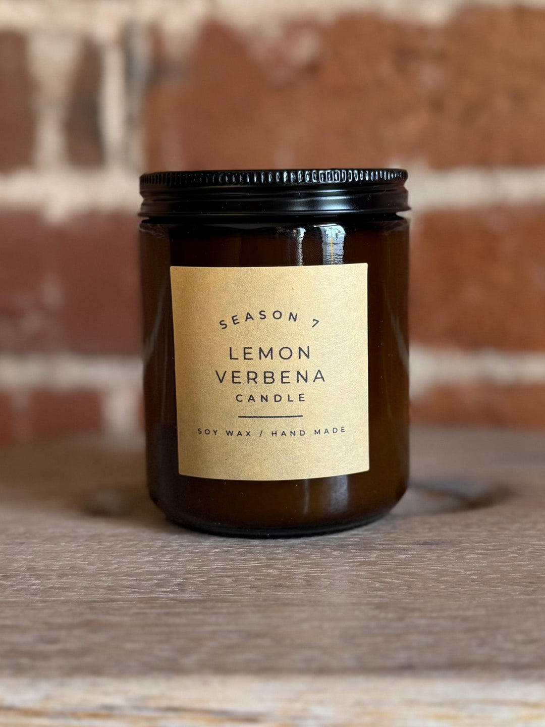 8oz Jar Hand Poured Soy Wax Candle, Lemon Verbena