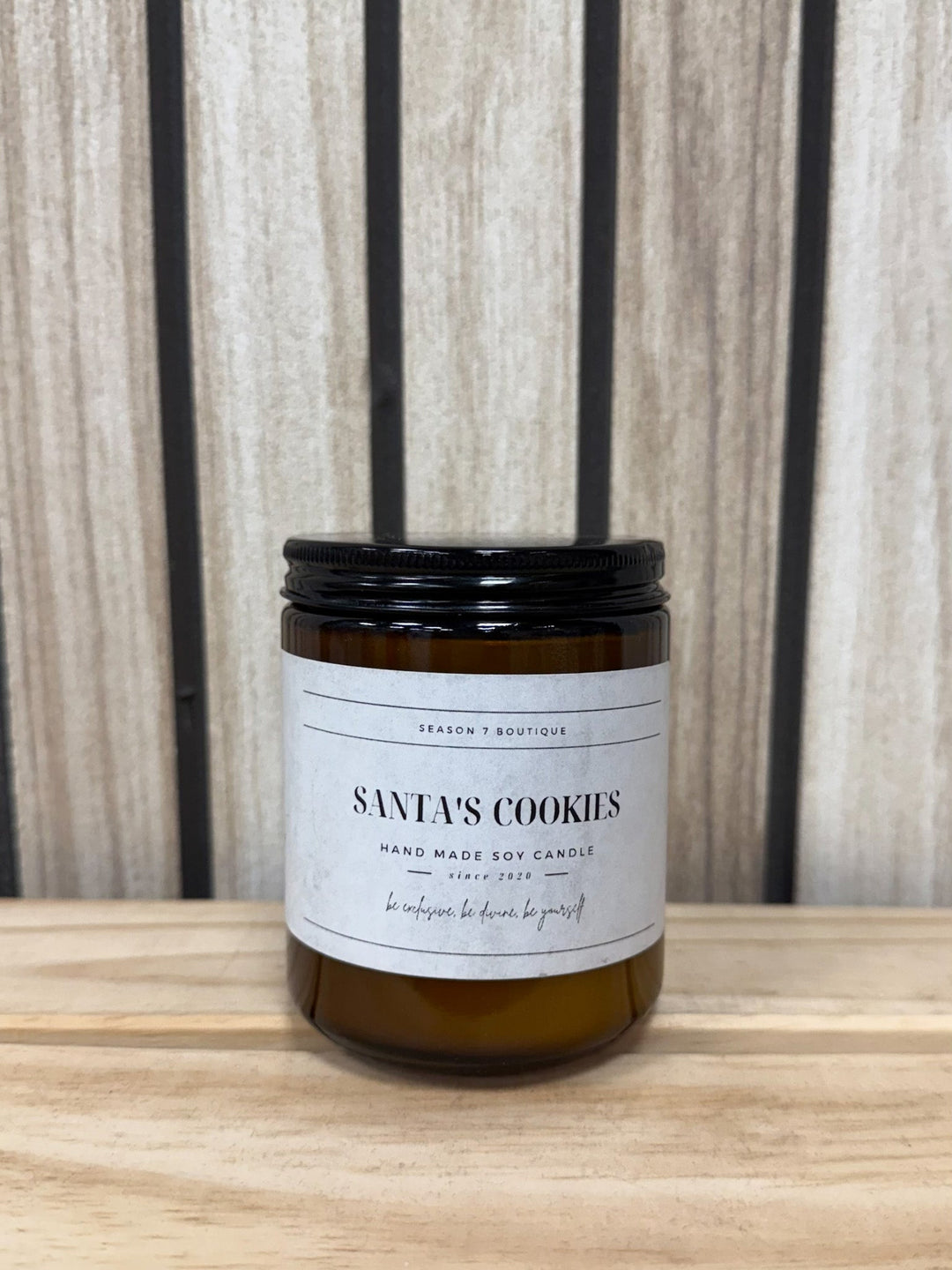 8oz Jar Hand Poured Soy Wax Candle, Santa's Cookies