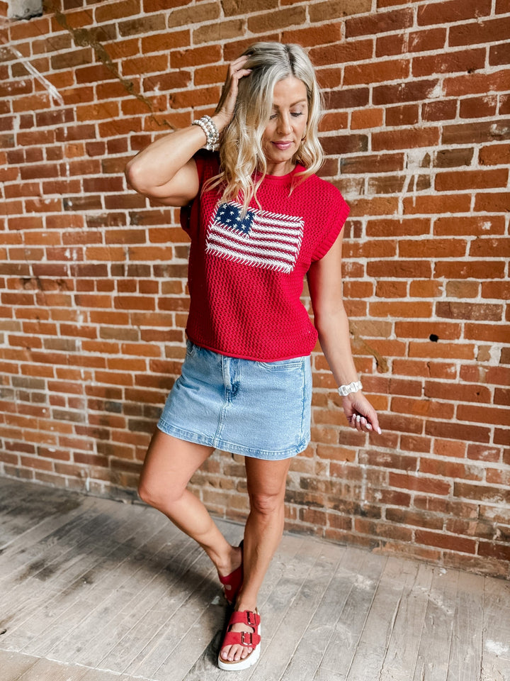 Acer Embroidered Flag Top by Thread &amp; Supply