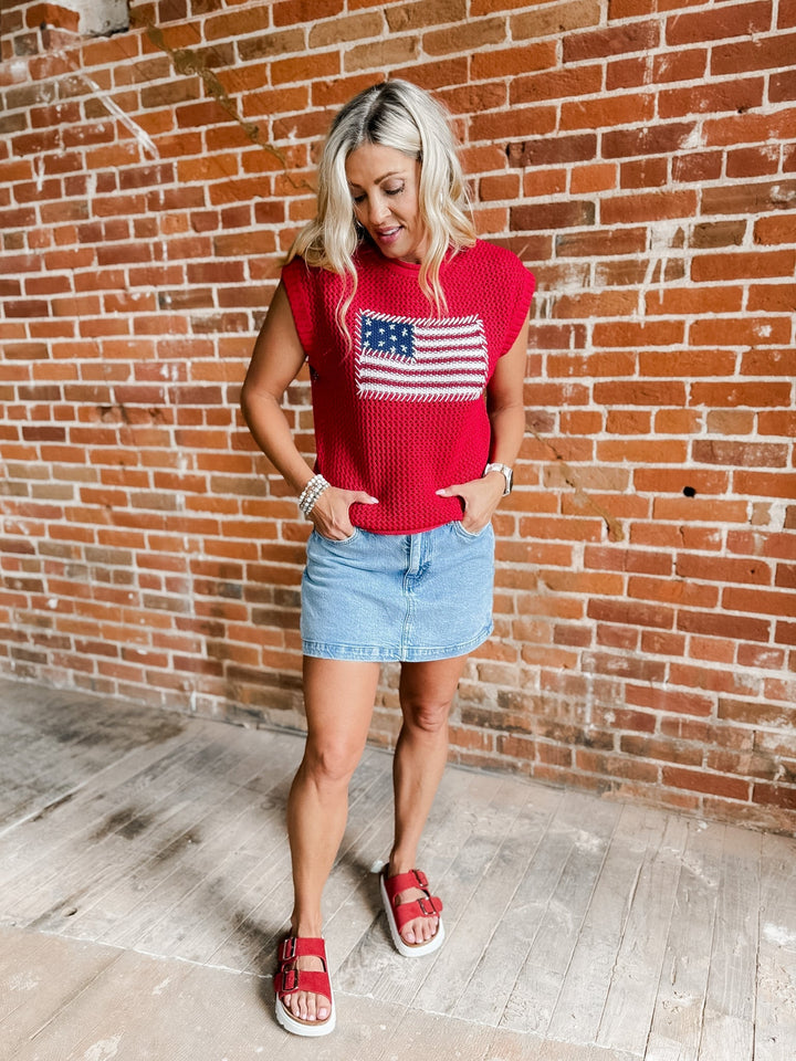 Acer Embroidered Flag Top by Thread &amp; Supply