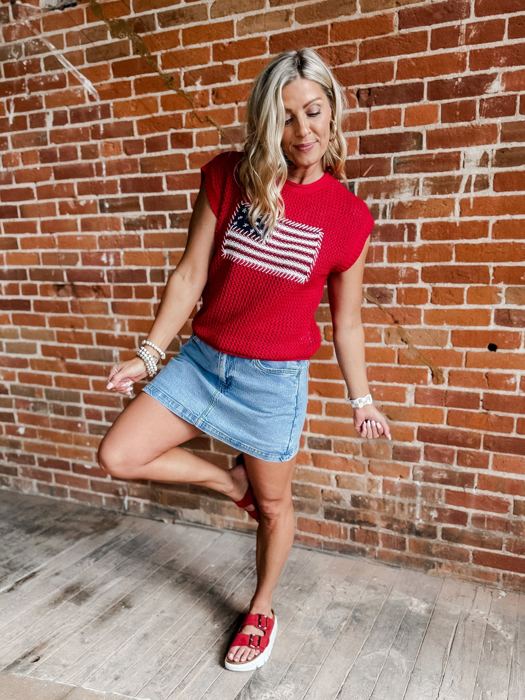Acer Embroidered Flag Top by Thread &amp; Supply