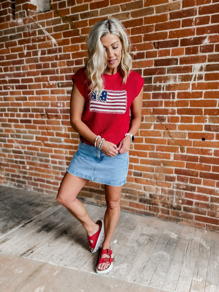 Acer Embroidered Flag Top by Thread &amp; Supply
