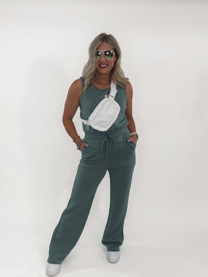 Sage Leaf Active Jumpsuit