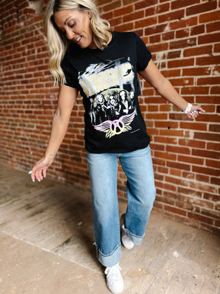 Aerosmith Band Logo Tee, Black