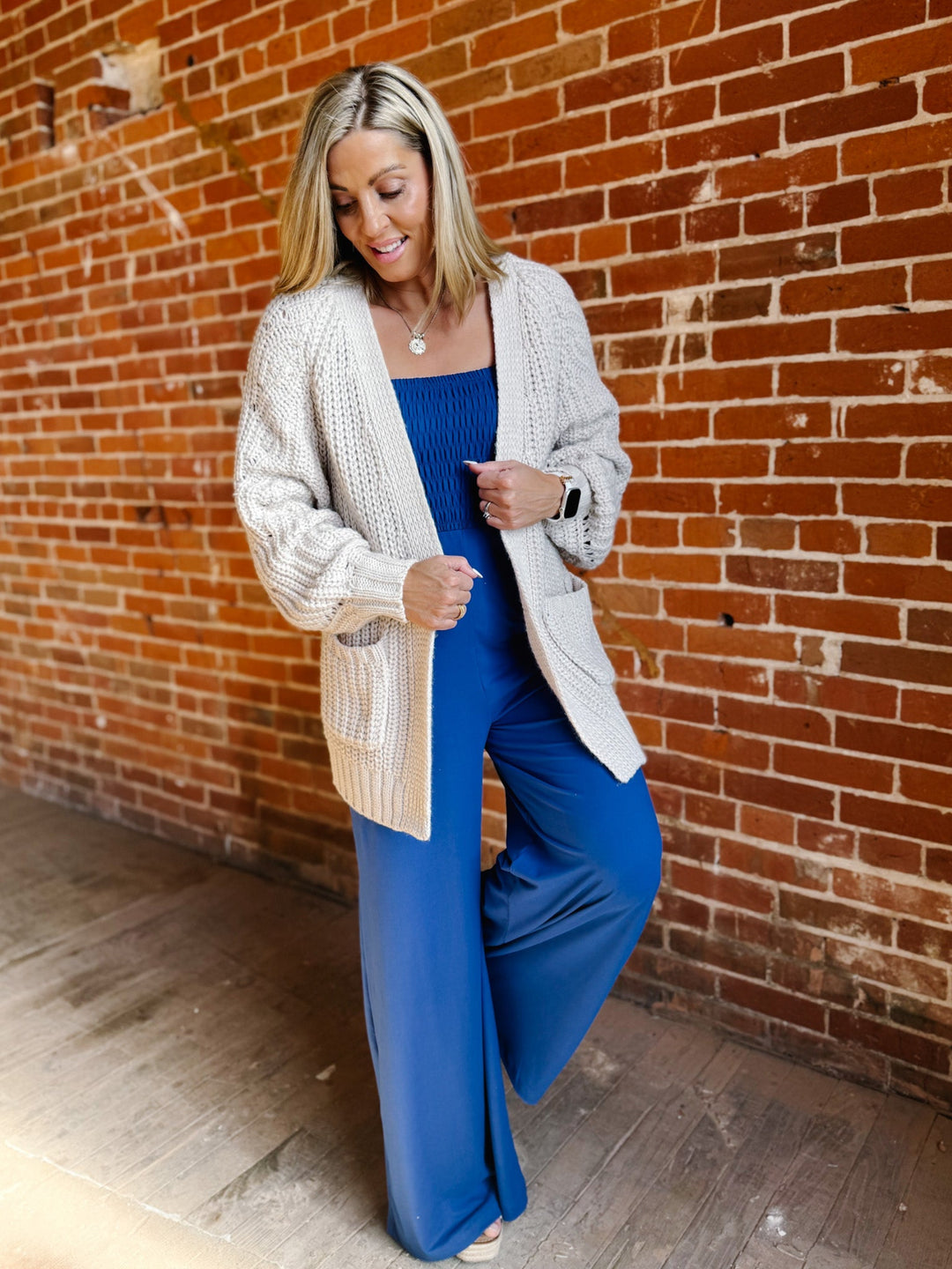 All In Oversized Cardigan, Ecru