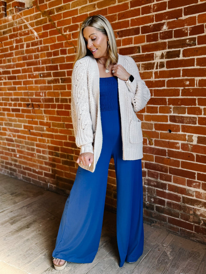 All In Oversized Cardigan, Ecru