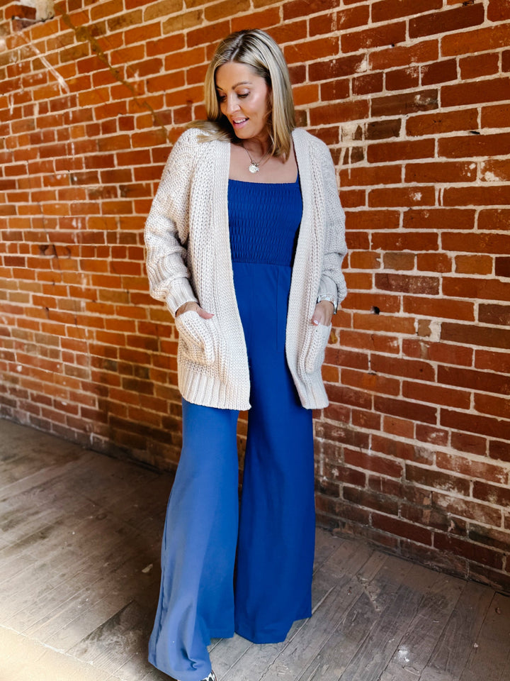 All In Oversized Cardigan, Ecru