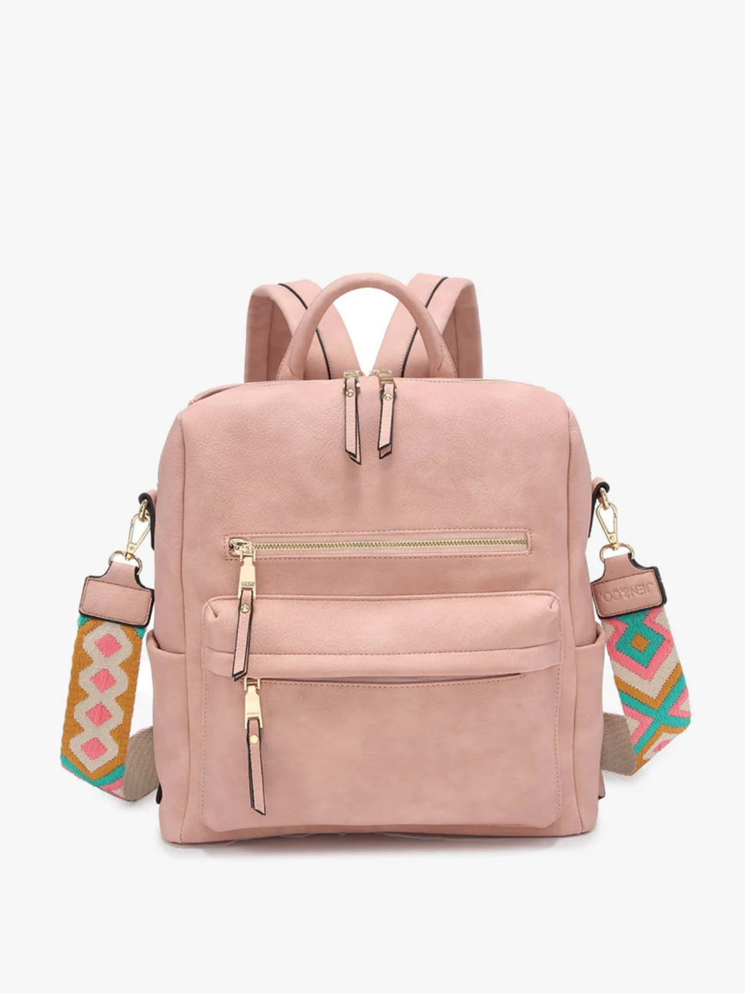 Amelia Suede Backpack, Pink