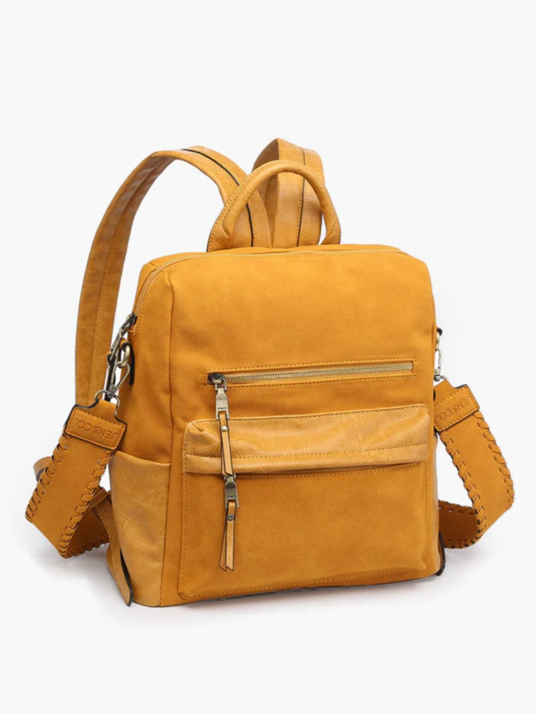 Amelia Suede Backpack, Mustard