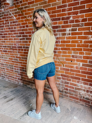 Amen Stars Puff Ink Sweatshirt, Yellow