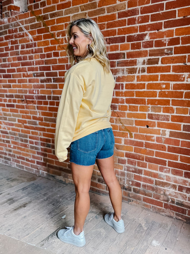 Amen Stars Puff Ink Sweatshirt, Yellow