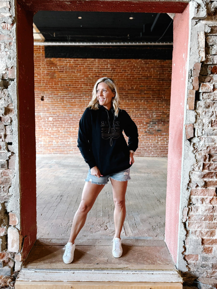 Ariat Booted Logo Hoodie, Black