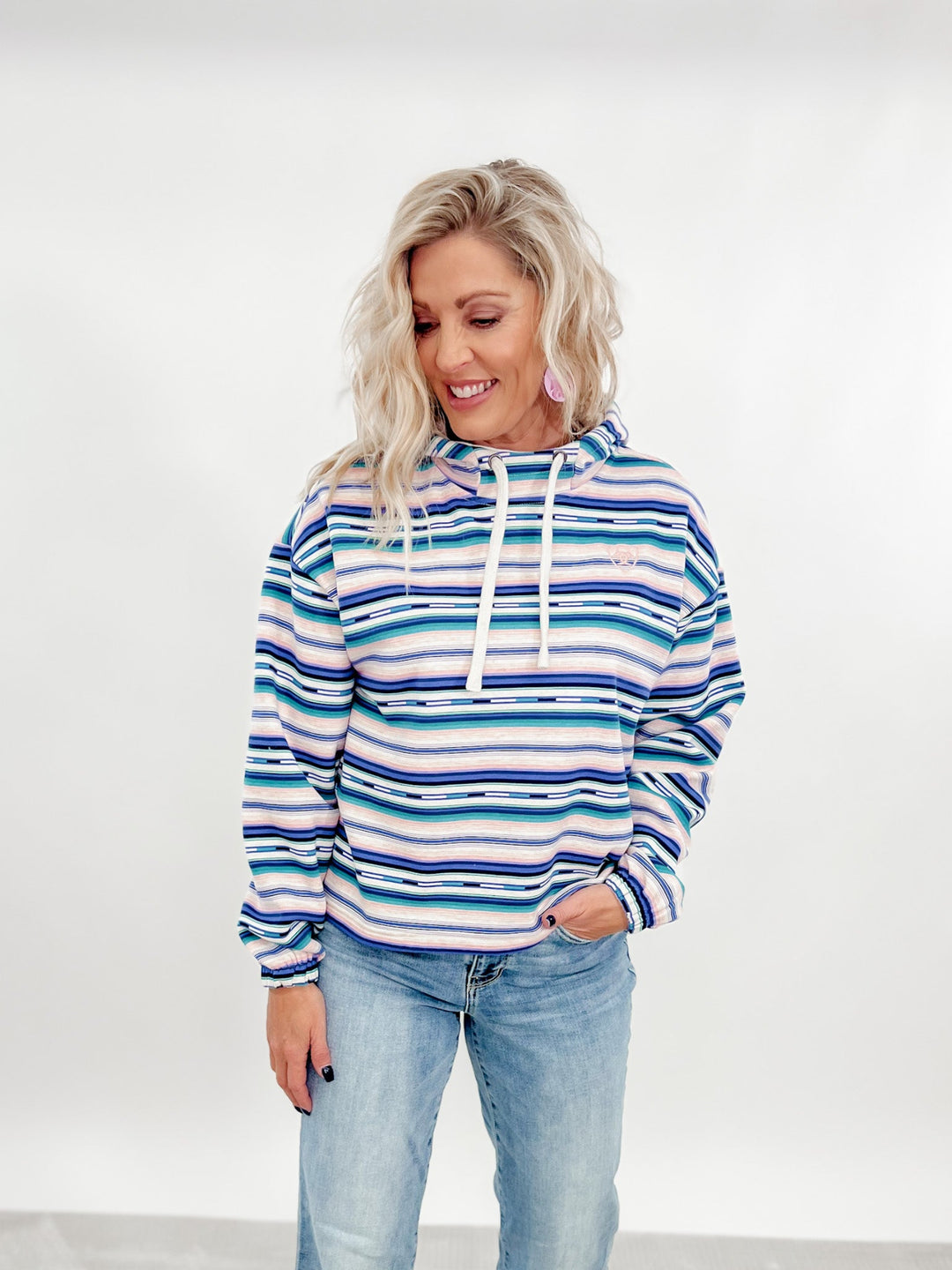 Ariat Essential Hoodie, Stream Serape Print