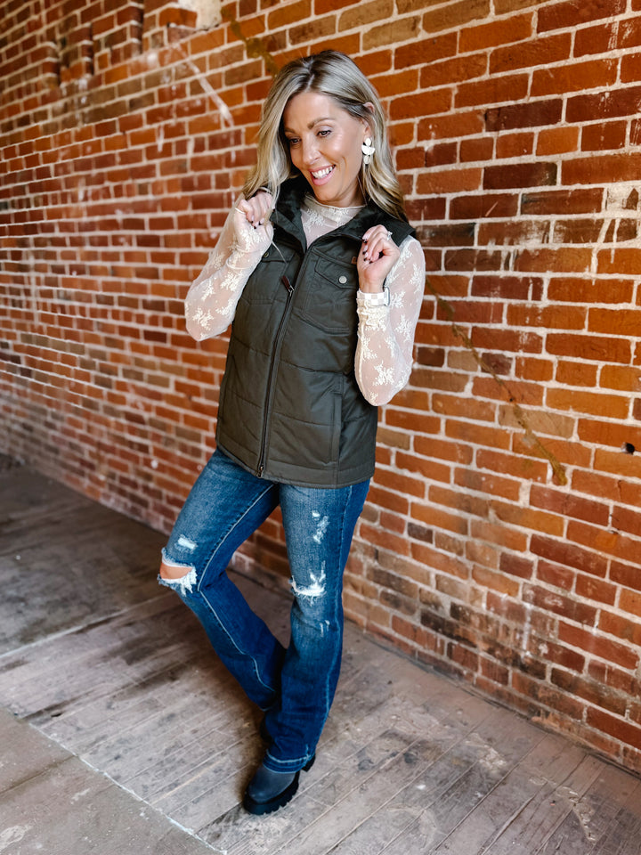 Ariat Grizzly Quilted Vest, Earth