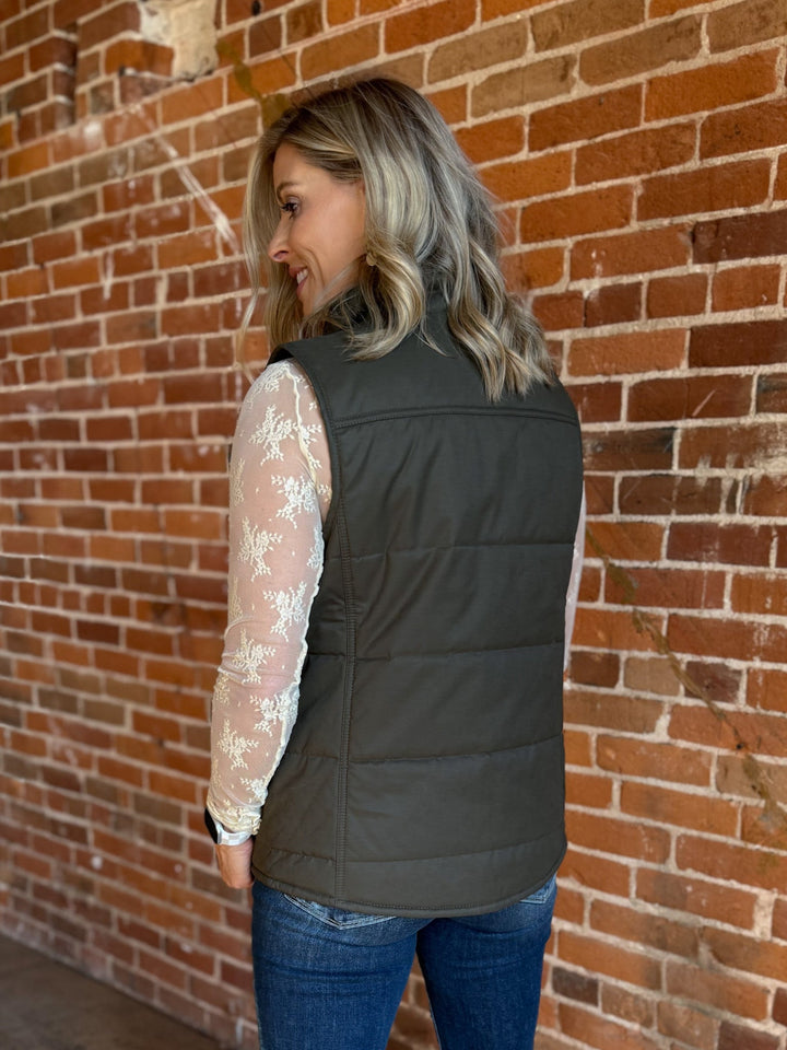 Ariat Grizzly Quilted Vest, Earth