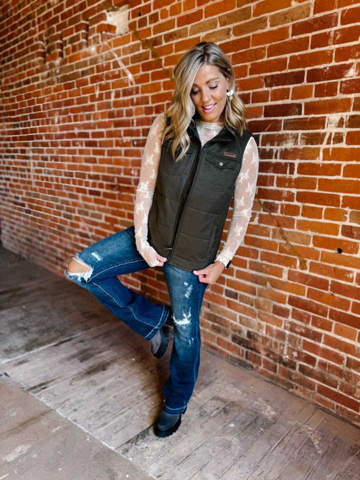 Ariat Grizzly Quilted Vest, Earth