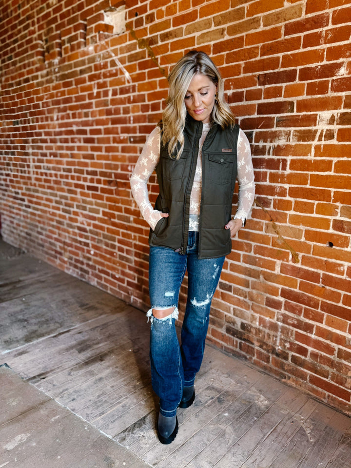 Ariat Grizzly Quilted Vest, Earth