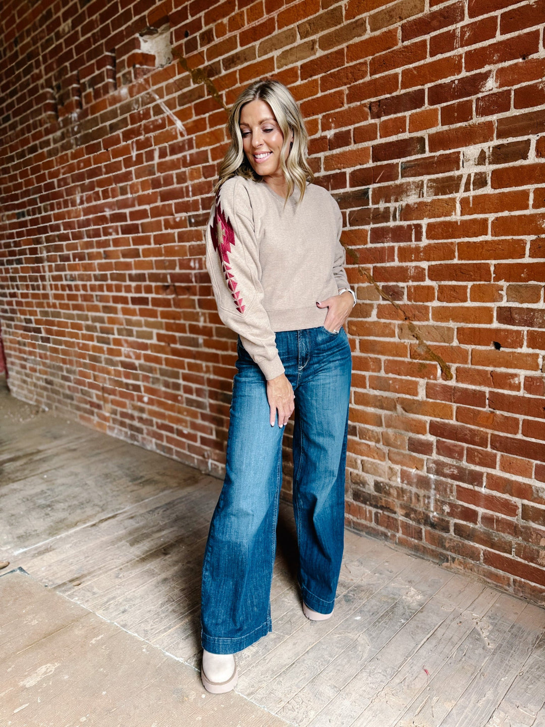 Ariat Tatonka Sweatshirt, Brown Heather