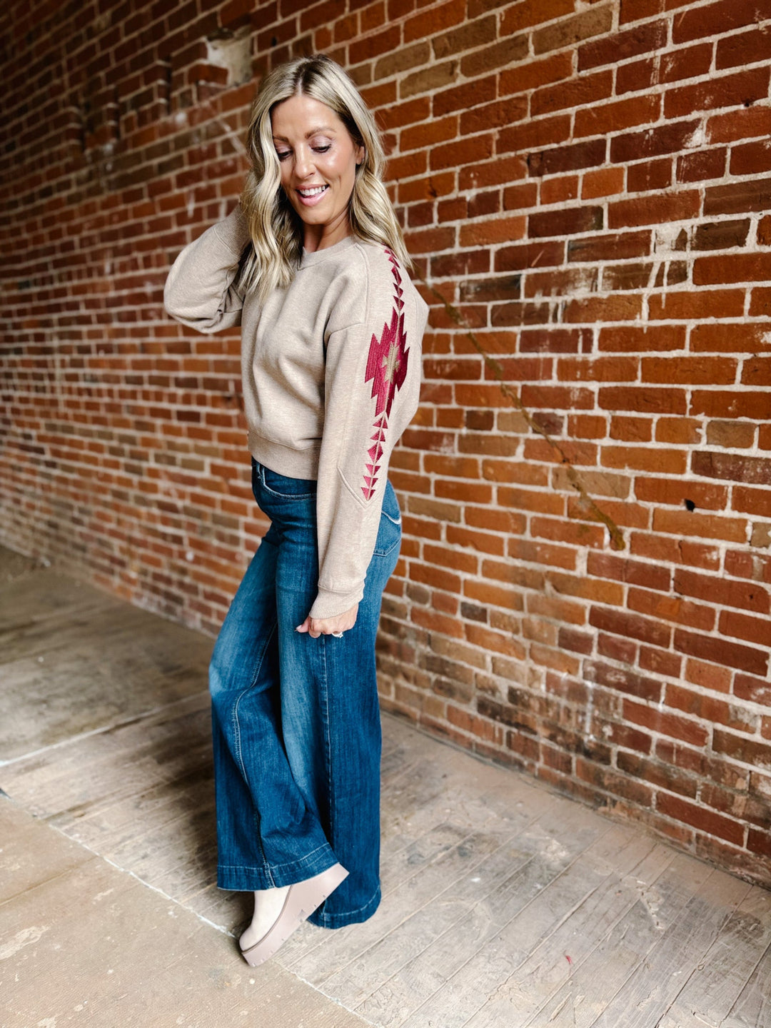 Ariat Tatonka Sweatshirt, Brown Heather