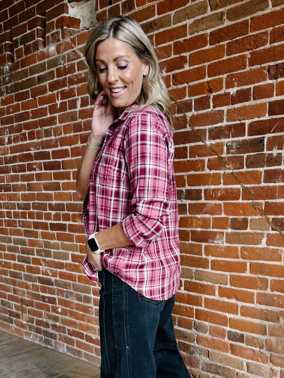 Ariat Billie Jean Button Up Plaid, Sunkissed