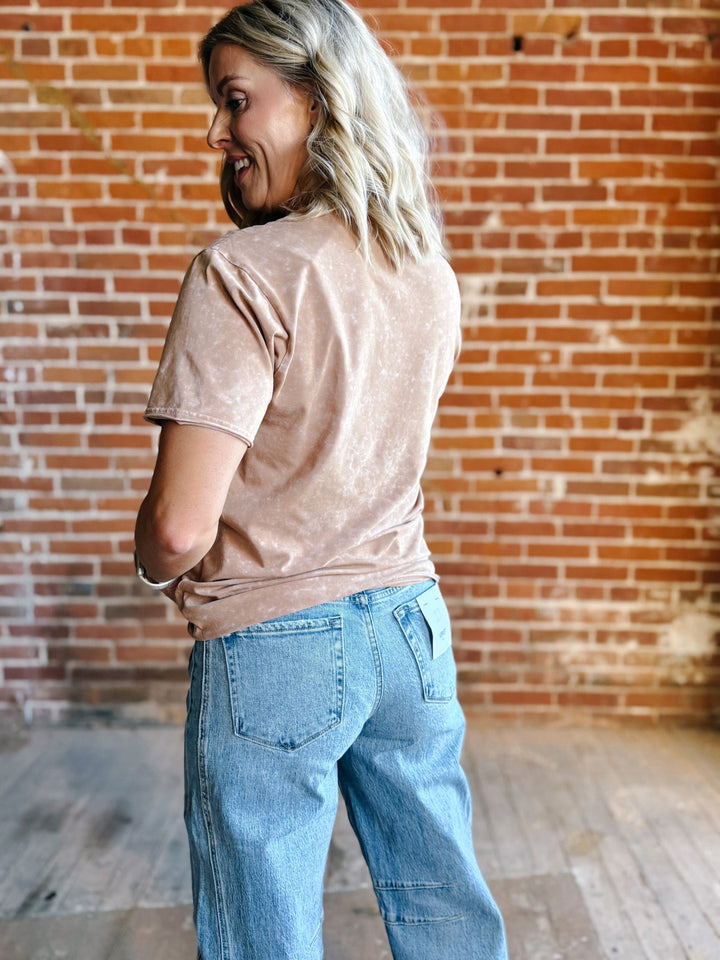 Ariat Buckaroo Mineral Wash Graphic T-Shirt, Coconut