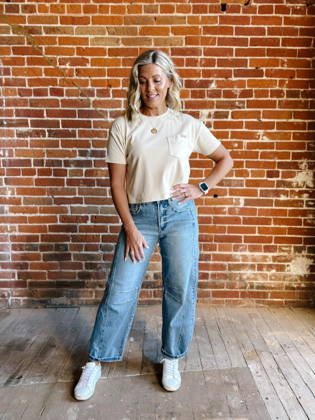 Ariat Patron Short Sleeve Top, Oyster Grey