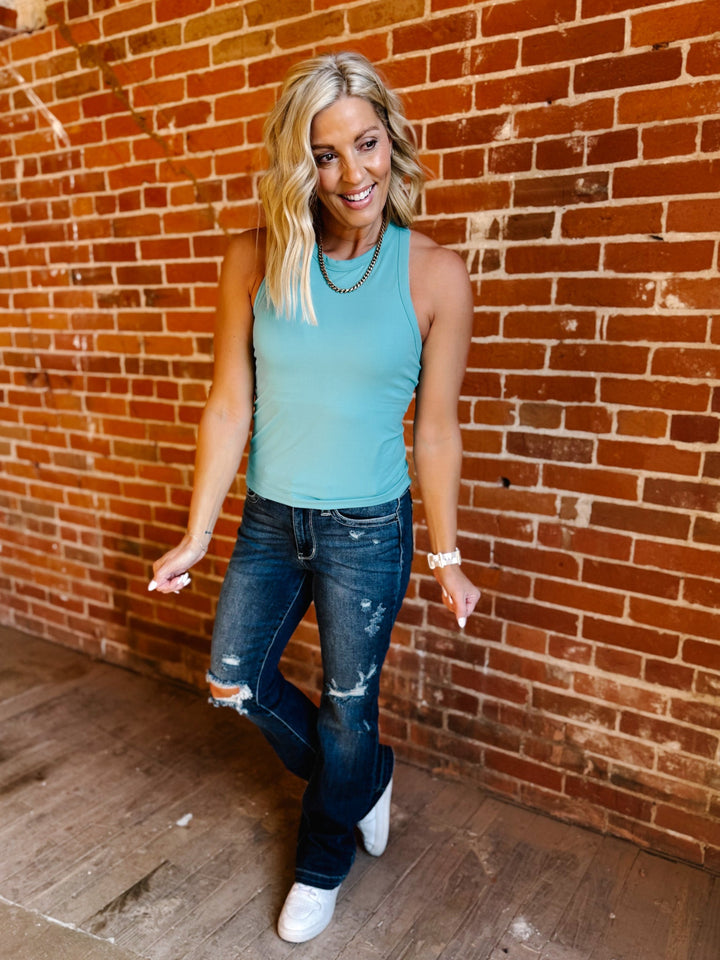 Aspire Racer Back Tank, Tidal Wave