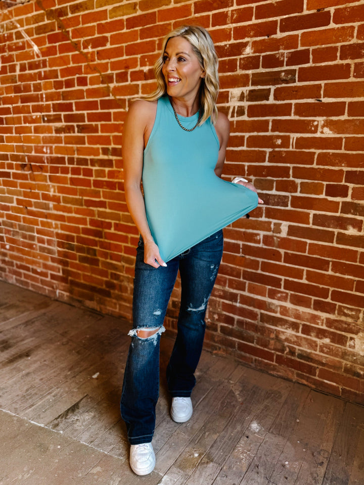 Aspire Racer Back Tank, Tidal Wave