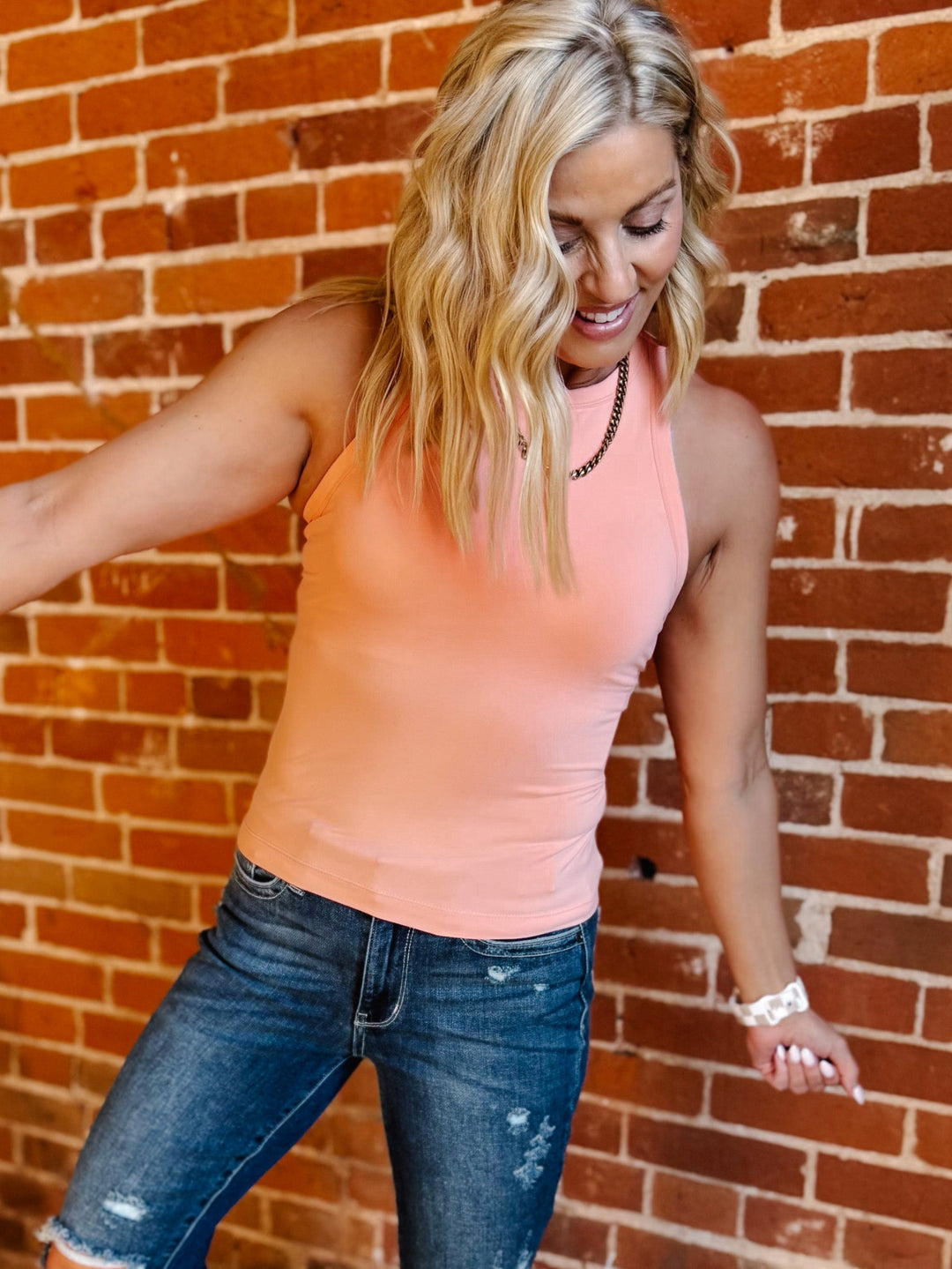 Aspire Racer Back Tank, Melon Dream