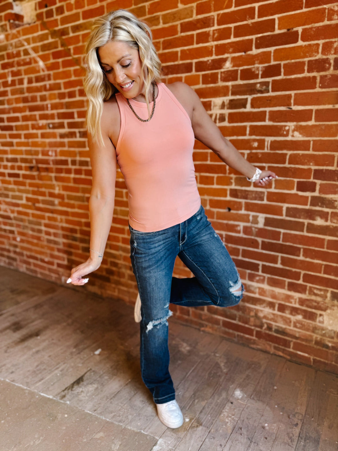 Aspire Racer Back Tank, Melon Dream