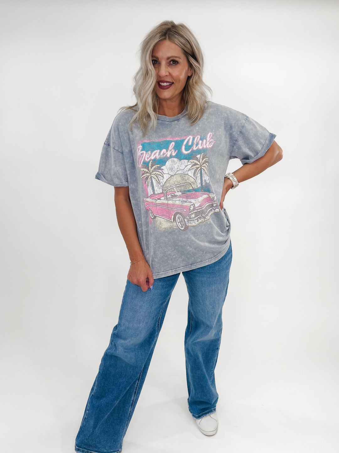 Beach Club Oversized Graphic Tee