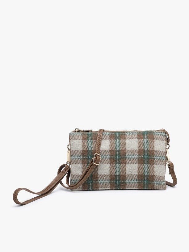 Riley Plaid Crossbody/Wristlet by Jen &amp; Co