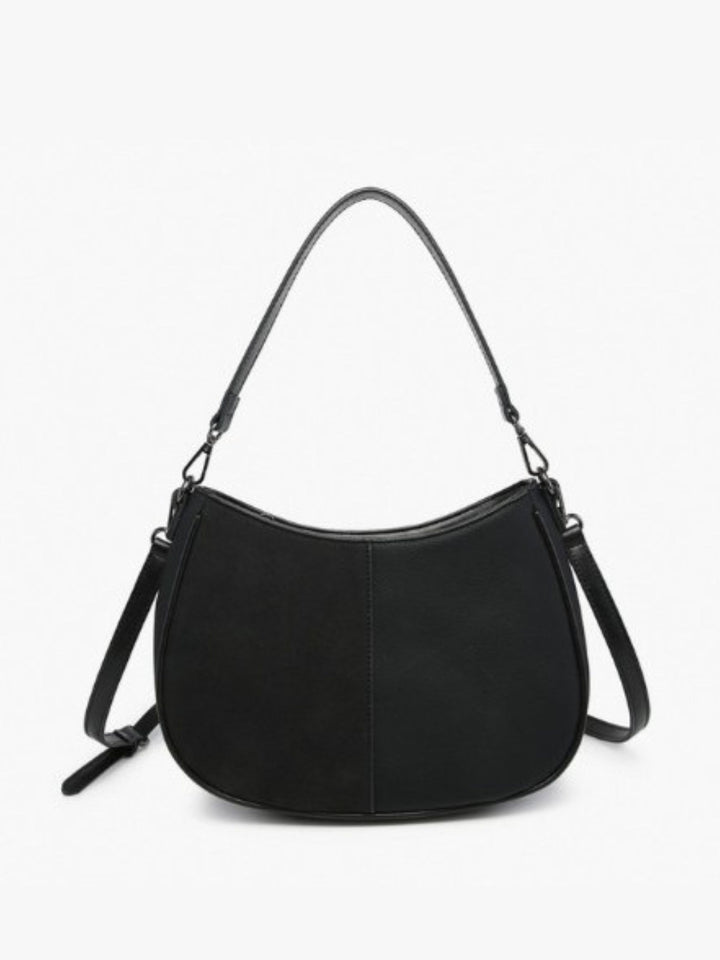 Zoe Two-Tone Crossbody, Black